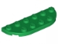 Lego Plate, Round Corner 2 x 6 Double grün 18980, neu