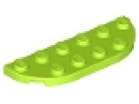Lego Plate, Round Corner 2 x 6 Double lime 18980, neu