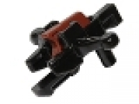 Minifigure, Weapon Crossbow with Mini Blaster / Shooter with Reddish Brown Trigger (20105 / 15392), schwarz