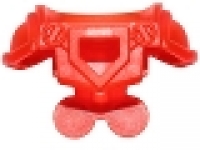 Minifigure Armor Breastplate with Shoulder Pads Large, Pentagonal Cutout and 4 Studs on Back 22402, tr neon orange