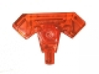 Minifigure, Weapon Axe Head with Bar, tr neon orange