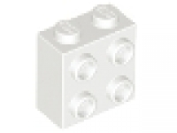 LEGO Stein 22885, Modified 1 x 2 x 1 2/3 with Studs on Side weiß, neu