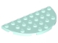 Lego Plate, Round Half 4 x 8 hellaqua 22888