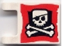 Flagge 2335pb008 Totenkopf, Piraten rot
