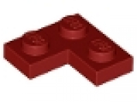 Winkelplatte ( Corner) 2 x 2 x 0,33 dunkelrot 2420