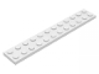 Lego Platten 2 x 12 weiß 2445