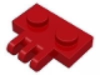 Scharnierplatte  1x2x0.33 rot 2452