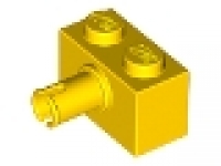 Technikstein 1 x 2 mit Pin, Achsstein 2458 gelb