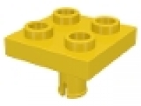 Platte 2 x 2 mit Pin unten gelb