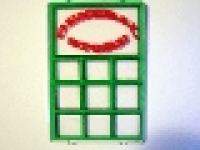 Glass for Window 1 x 4 x 5 with General Store Pattern (Sticker)und Rahmen grün - Set 6765