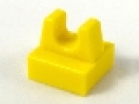 Lego Fliese 1 x 1 mit Clip gelb 2555