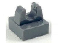 Lego Fliese 1 x 1 mit Clip neues dunkelgrau 2555