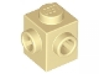 Brick, Modified 1 x 1 with Studs on 2 Sides, Adjacent, tan