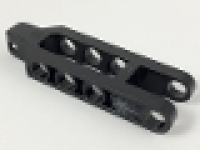Lego Technic Beam Split 2 x 6 Towball Coupling schwarz