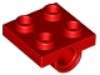 Platte 2 x 2 mit zwei Löchern 2817 rot