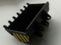 Lego Technic Baggerschaufel 8 x 10 schwarz gelben Streifen, 2951pb03