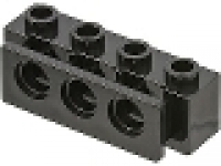 Lego Technik Stein mit Halterung für Gummipuffer schwarz