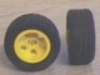 4 x Reifen mit Felge gelb 2994c01, 30,4 x 14 VR ( 4 Stück )