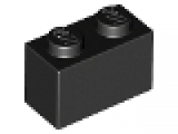 Stein 1x2 schwarz, neu