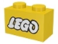 Stein 1 x 2 Lego gelb