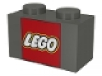 Stein 1 x 2 Lego altes dunkelgrau