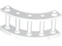 Holzzaun 4x4x2 weiß gebogen 30056