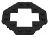 Achteckige Diagonalplatte 30062 schwarz