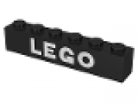 Lego Stein 1 x 6 schwarz Lego