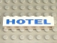 Lego Stein 1 x 6 Hotel, weiß