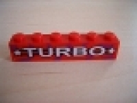 Lego Stein 1 x 6 Turbo rot