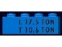 1 x 4 Stein blau mit Zahlen 3010pb011b