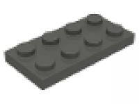 Lego Platten 2x4  altes dunkelgrau