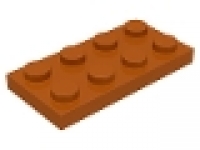 Lego Platte 2x4 dunkelorange