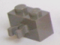 Stein mit vertikalem Clip 30237 altes dunkelgrau