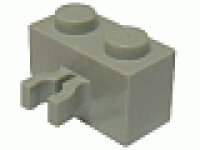 Stein mit vertikalem Clip 30237 altes hellgrau