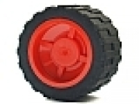Rad rot 18mm D. x 14mm with Black Tire 24 x 14 Shallow Tread (30285 / 30648)