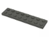 Lego Platten 2x8 altes dunkelgrau