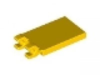 Lego Fliese 2 x 3 gelb mit 2 ( U) Clips 30350a