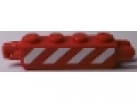 Lego Gelenkstein 1x4 rot mit Streifen