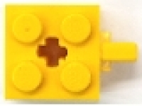 Gelenkstein (Vater) 2x2x1 mit Achsloch gelb