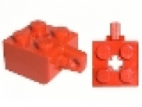 Gelenkstein (Vater) 2x2x1 mit Achsloch rot