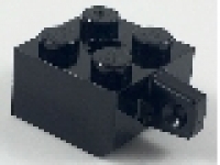 Gelenkstein (Vater) 2x2x1 mit Achsloch schwarz