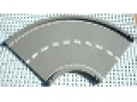 Baseplate, Road 24 x 24 Ramp, Curved (16w surface) with White Center Stripe Pattern, 30402px1