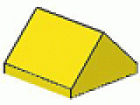 Dachfirst 45° 2x2 gelb