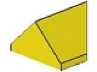 Dachfirst (inverses Ende) 45° 1x2 gelb