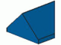 Dachfirst (inverses Ende) 45° 1x2 blau