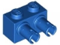 Brick, Modified 1 x 2 with 2 Pins blau