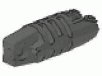 Hinge Cylinder 1 x 3 Locking with 1 Finger and 2 Fingers on Ends, with Hole, dunkelgrau