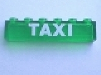 Lego Stein 1 x 6 tr grün Taxi 3067pb07