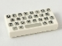 Fliese 1 x 2 weiß Keyboard 3069bp80